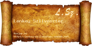 Lenkey Szilveszter névjegykártya